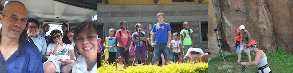 A car full, musical at church and rock climbing